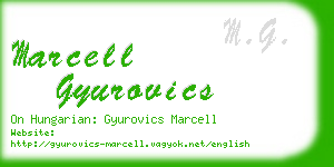 marcell gyurovics business card